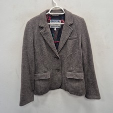 Joules Henford Herringbone Brown Cotton Country Hacking Blazer Jacket Uk 12 #2