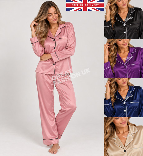 Ladies satin pyjama set - ladies,