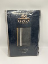 Bedeck of Belfast Oscar Duvet Cover SET Kingsize Charcoal/Tan