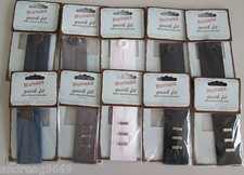 WAIST EXTENDERS WAISTBAND EXPANDERS HOOK AND BAR OR BUTTON NO SEWING 5 COLOURS