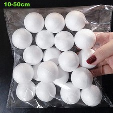 White Solid Styrofoam Foam Balls Round Polystyrene Spheres Art Craft DIY 1-50cm
