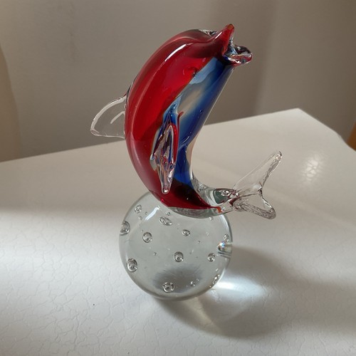 Murano style art glass leaping - murano,