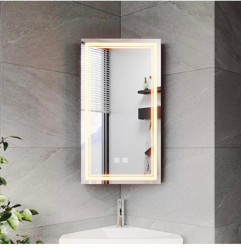 Corner led bathroom mirror - corner,