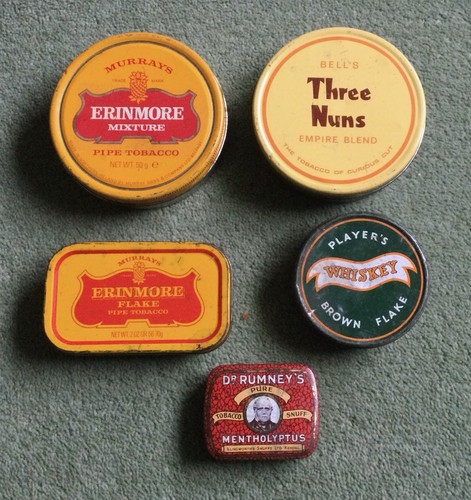 Vintage tobacco snuff tins - vintage, tobacco/snuff