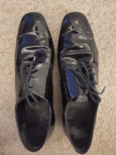 Men black patent dance - patent,