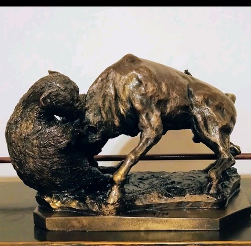 Bull and bear bronze - and,