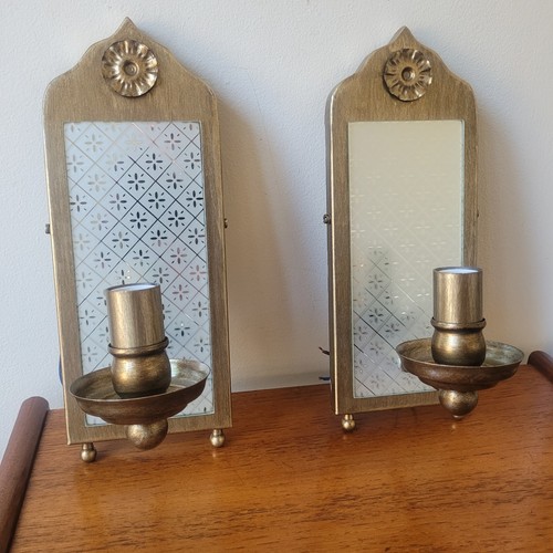 Pair vintage gold brass - pair, gold/brass