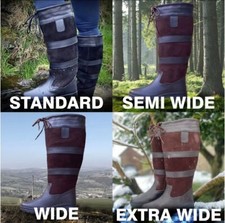 KTY COUNTRY BOOTS Leather Brown & Black inc Extra Wide Waterproof Riding Walking