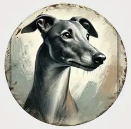 Greyhound dog metal wall sign - greyhound,