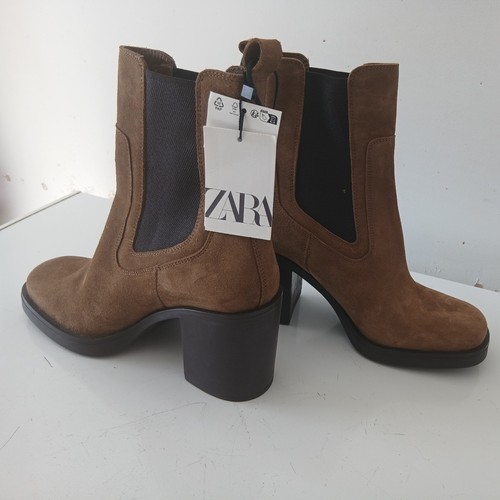Women zara suede - suede, brown