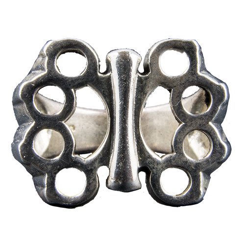 Knuckle ring 925 solid - solid, silver