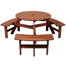 Wooden Picnic Table with 3