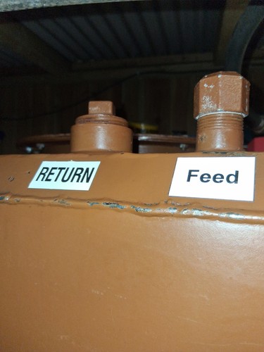 Bunded red diesel tank - bunded,