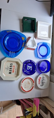 Job lot pub ashtrays 10 - of, ashtrays.