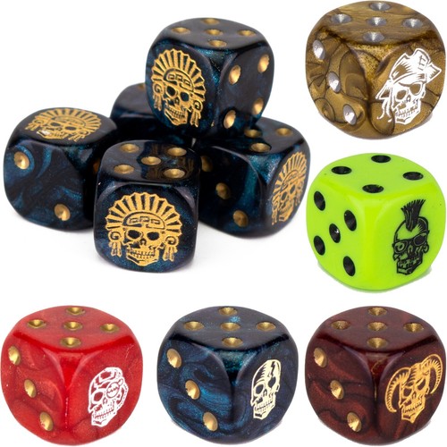 Perudo dice set - dice, "skulls"