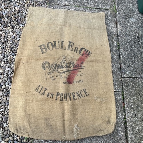 Vintage french hessian grain - french,