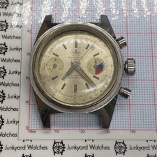 Vintage Ollech & Wajs Swiss 17 Jewels Chronograph Watch Repairs Spares Parts