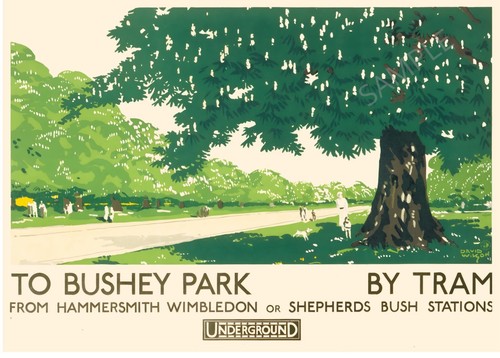 Vintage poster bushey park - vintage,