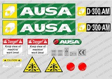 AUSA D300 AM DUMPER DECALS STICKER SET