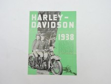 Original 1938 Harley Brochure Knucklehead 45 Flathead Sidecar Servi-Car 407