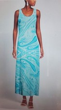 NEW ETRO SKY BLUE PAISLEY KNIT DRESS SIZE XS 36 $2000