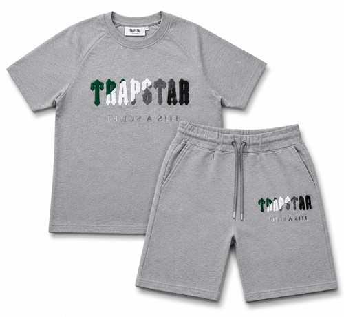 Trapstar shorts set grey mens - trapstar,