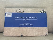 Matthew Williamson Design Riad Star Standard Pillowcase Pair Black / Gold 200TC