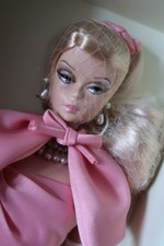 Barbie Silkstone Fashion Model Movie Mixer Doll BN Pink Dress Cape Shoes Pearls