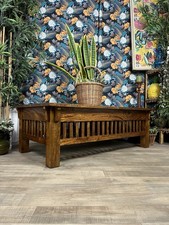 Large Sheesham Coffee Table Rectangle Solid Wood Occasional Side Home Decor.