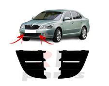 FOR SKODA OCTAVIA (1Z) 09-13 FRONT BUMPER LOWER GRILL PAIR SET NO HOLE TOWING