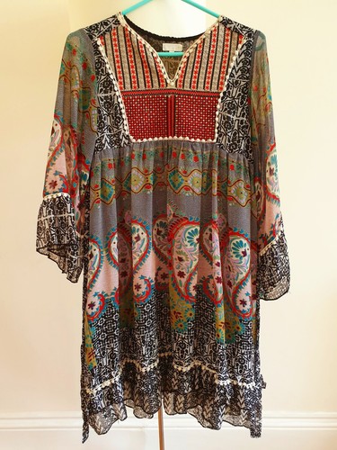 Cherry ethnic floral dress - ethnic,
