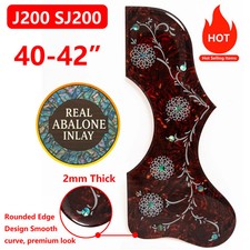 For Gibson J200 SJ200 Guitar Pickguard Abalone Shell Inlaid Scratch Plate 