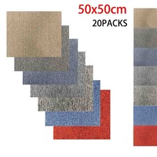 20x Carpet Tiles 50x50cm 5m2 Retail Office Home Shop Bedroom Commercial Flooring
