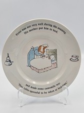 VINTAGE Wedgwood Peter Rabbit Plate Beatrix Potter Camomile Tea Scene 1993