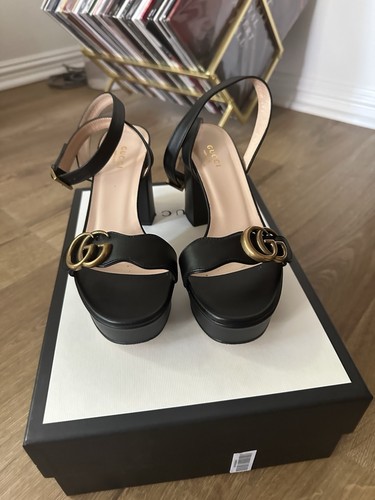 Gucci marmont black platform - marmont,
