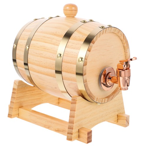 Wooden drink barrel - drink, table