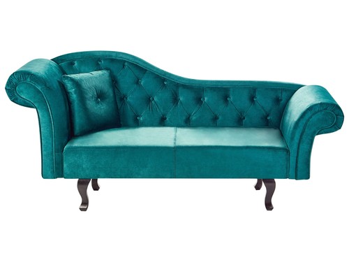 Left hand velvet chaise lounge - hand,