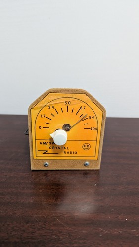 Crystal radio kit with - radio,