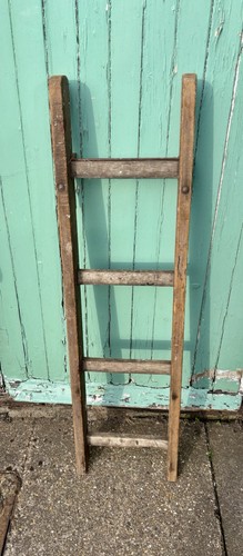 Vintage wooden step - wooden, ladder