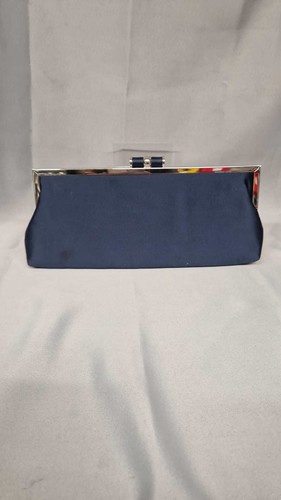 Phase eight navy satin clutch - navy,