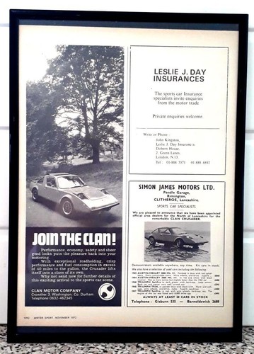 Framed original classic car - original,