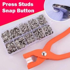 Clothing DIY Snap Button Fastener Kit with Plier Tool and Metal Press Studs B0