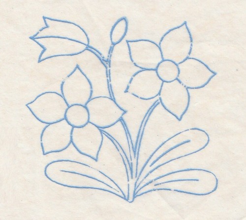 Vintage embroidery transfer - vintage,