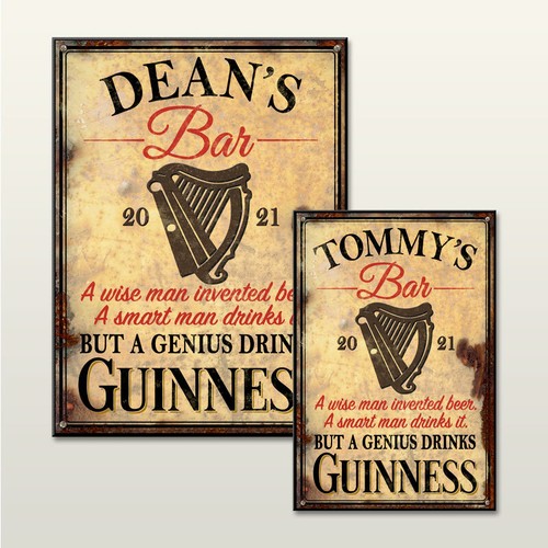 Guinness home bar - guinness, personalised