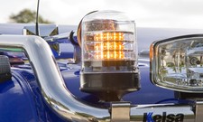 BRITAX B200 B201 CLEAR LENS AMBER LED FLASHING WARNING BEACON LIGHT KELSA TRUCK