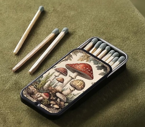 Mushroom fairy match box pill - fairy, box/pill