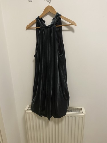 Zara grey velvet dress - zara,