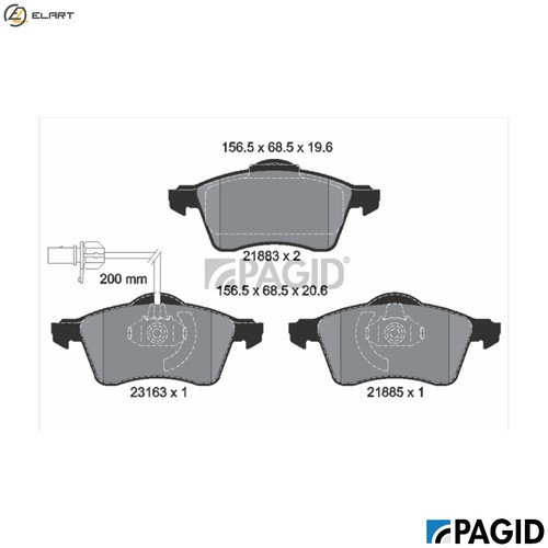 Brake pad set - set, disc