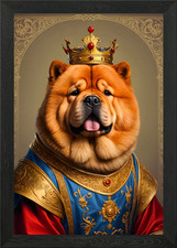 Chow Chow Dog King Framed Wall