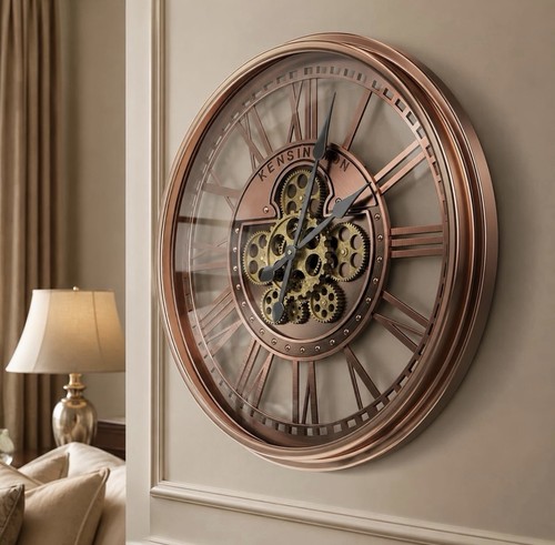 Moving gears wall clock 5cm - moving,